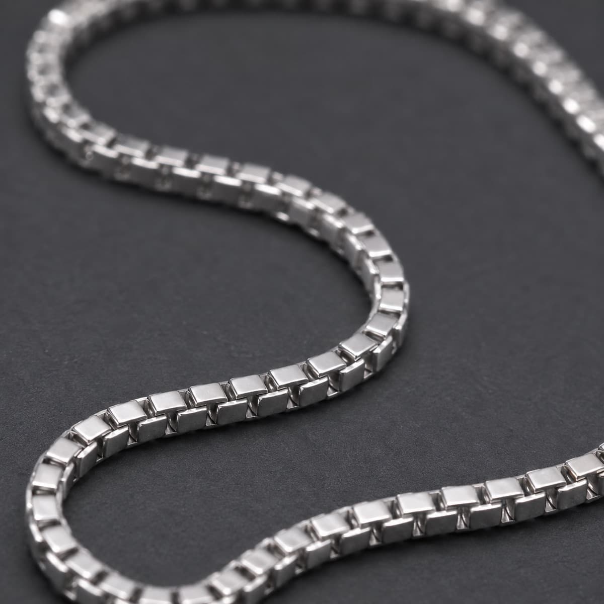 Box Chain 1.2 mm in solid 925 sterling silver